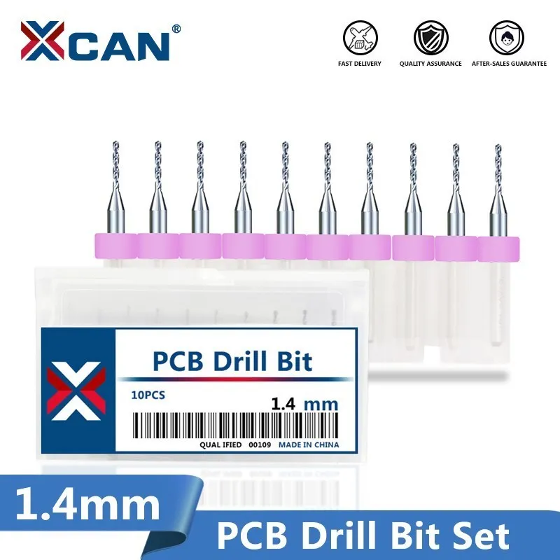 

XCAN 3.175mm Shank Carbide Drill Bit 1.4mm Mirco PCB Drill Bit Set For Drill Print Circuit Board Drilling Tool