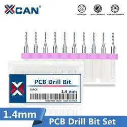 XCAN 3.175mm Shank Carbide Drill Bit 1.4mm Mirco PCB Drill Bit Set For Drill Print Circuit Board Drilling Tool