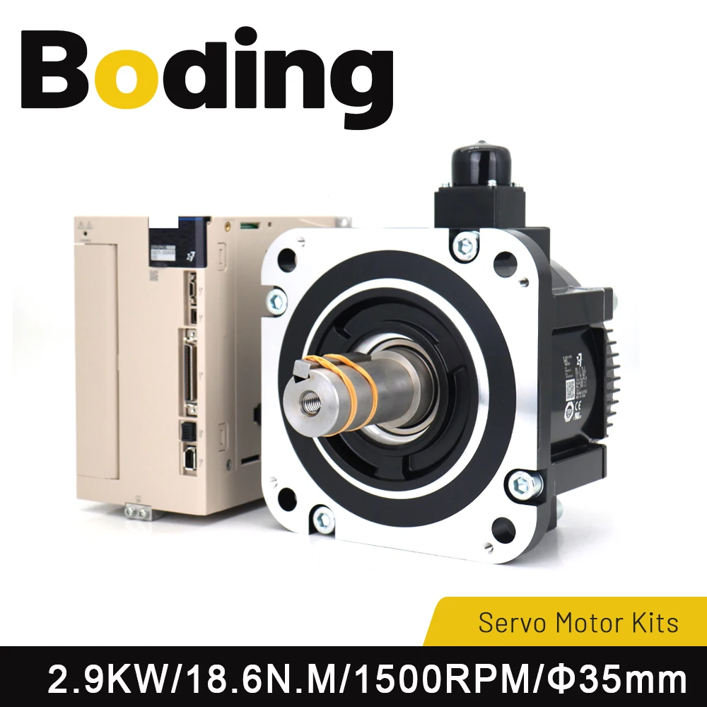 

Boding Original Japan Servo Motor Kits 2.9KW SGD7S-200A00B202 SGM7G-30AFC61 19.6A 18.6N.M 1500RPM with 3M Cable