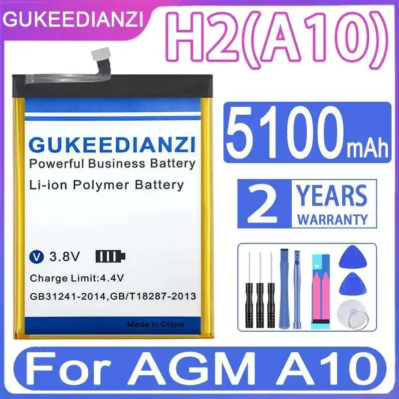 

For Agm A10 H2 Mobile Phone Battery Reliable Replacement 5100Mah