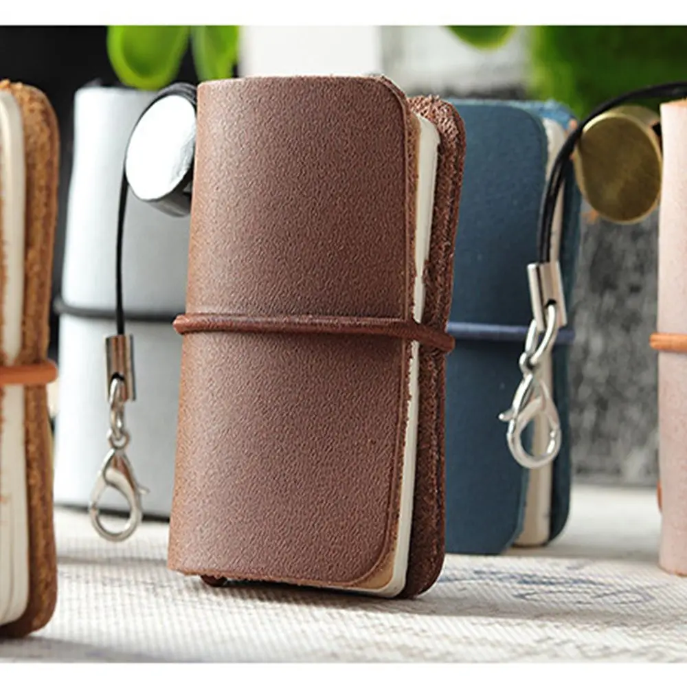 Cubierta portátil hecha a mano, folleto de bolsillo, libro para diario escolar, folleto, cuaderno de viaje de cuero, Mini cuaderno