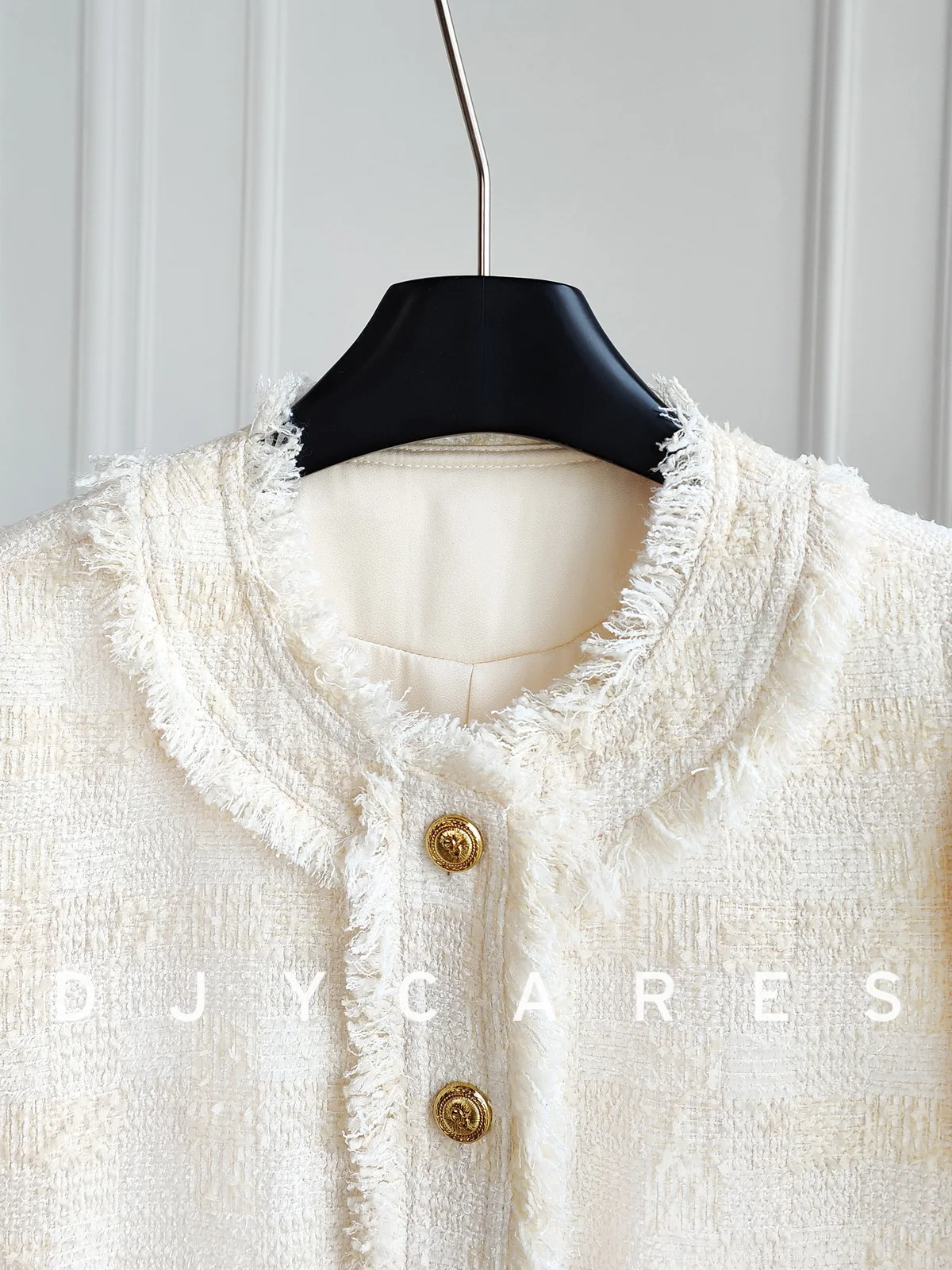 New White slimming jacket with exquisite tassel design top big size