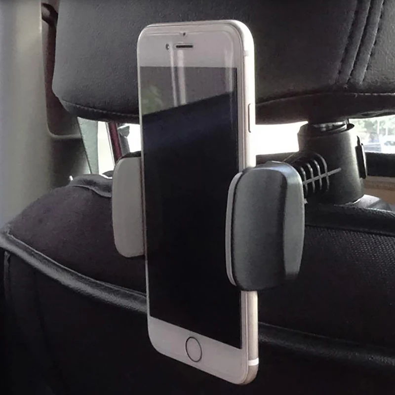 1 szt. Uniwersalny wspornik zagłówka tylnego siedzenia samochodu Regulowany, obracany o 360 stopni uchwyt do telefonu komórkowego IPad w samochodzie