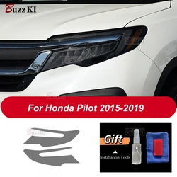 2 Pcs Car Headlight Protective Film Transparent Black TPU Repair Sticker For Honda Pilot 2015 2016 2017 2018 2019 Accessories
