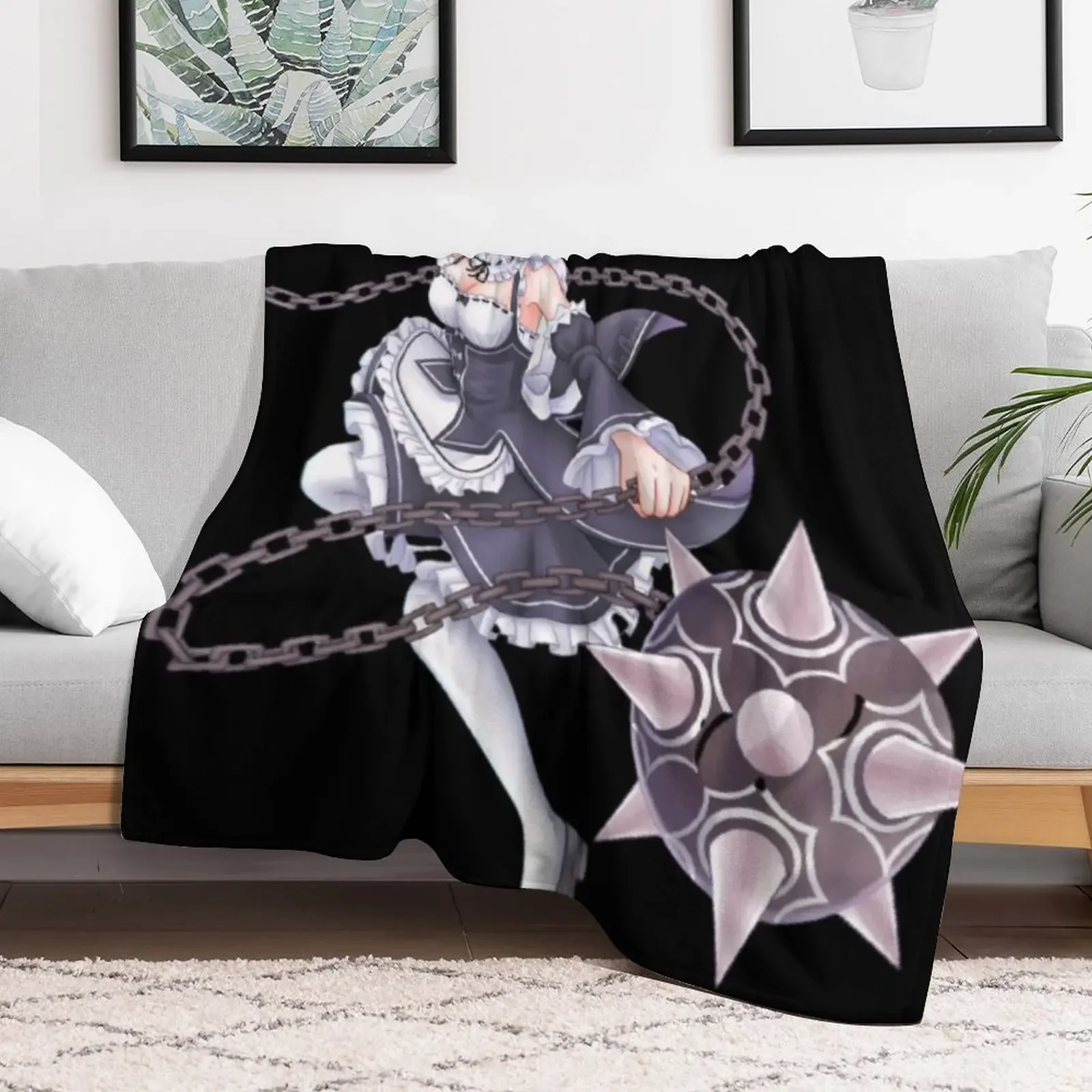 Rem ( re zero ) Throw Blanket for sofa wednesday Blankets