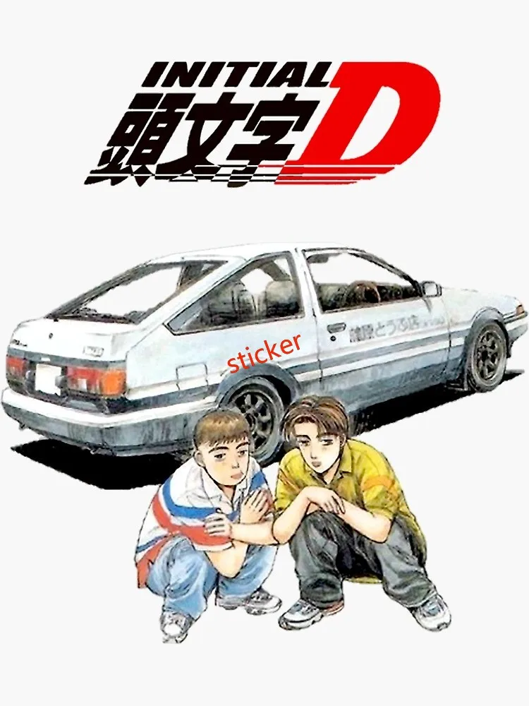 Drift Warning Sticker Initial D Decal Reflective Vinyl Stickers Car Accessories Motorcycle Decals Sunscreen For JDM SUV RV