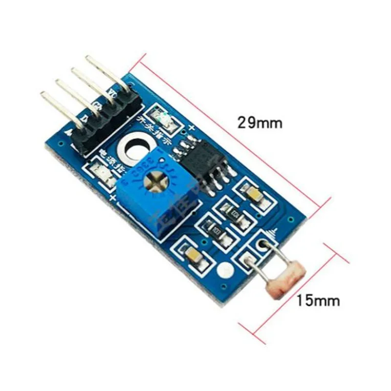 Fotoresistor Sensor Light Detection, 4-wire System, Acessórios Smart Car, Sensor de luz, 5pcs