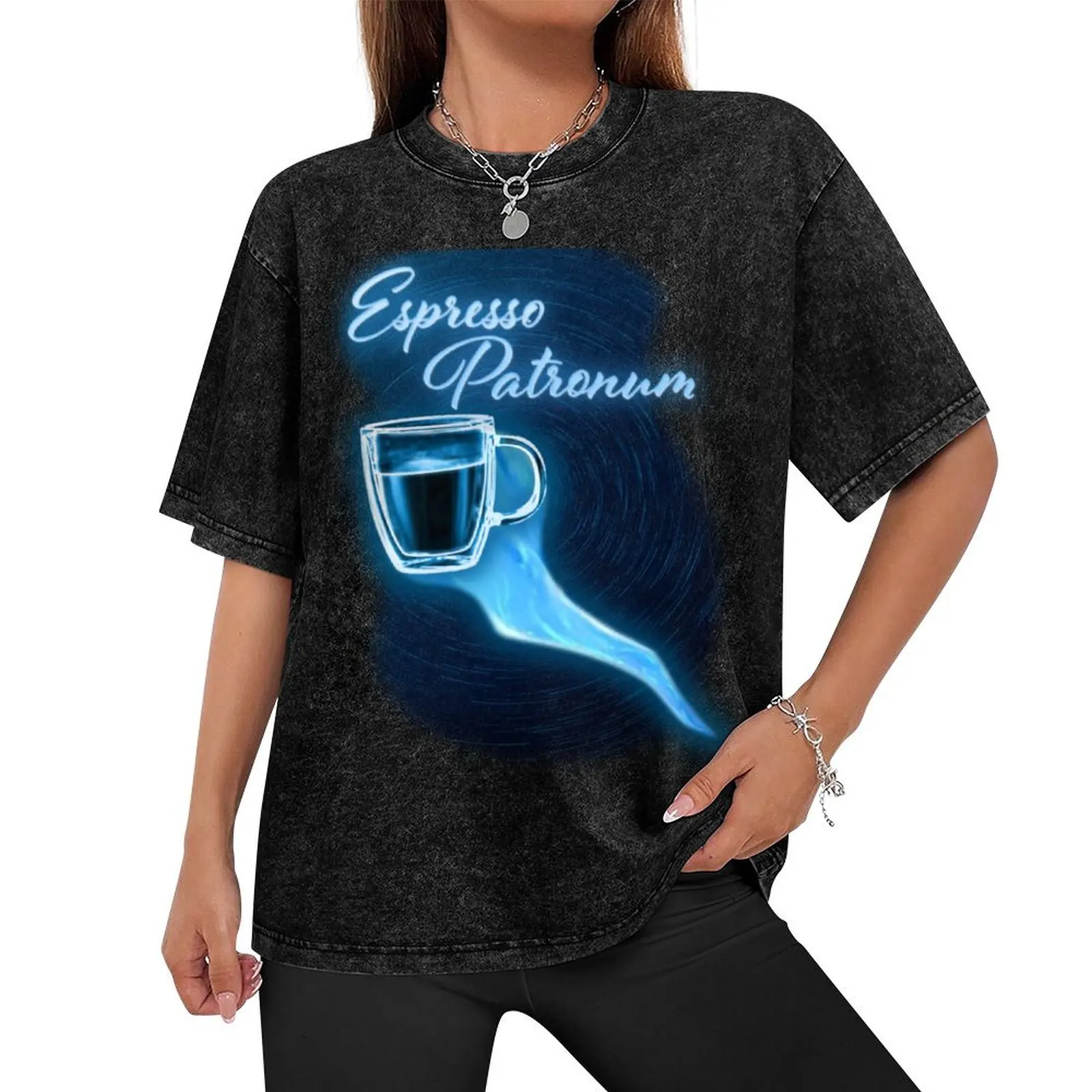 Espresso Patronum T-Shirt kawaii clothes anime stuff Clothing plain white t shirts men