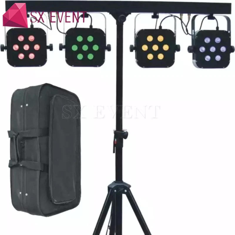 

Professional Portable Dj Lights Disco Dj Equipment 4pcs 7x10w RGBW 4in1 Led Par Bar Stage Lighting With Stand