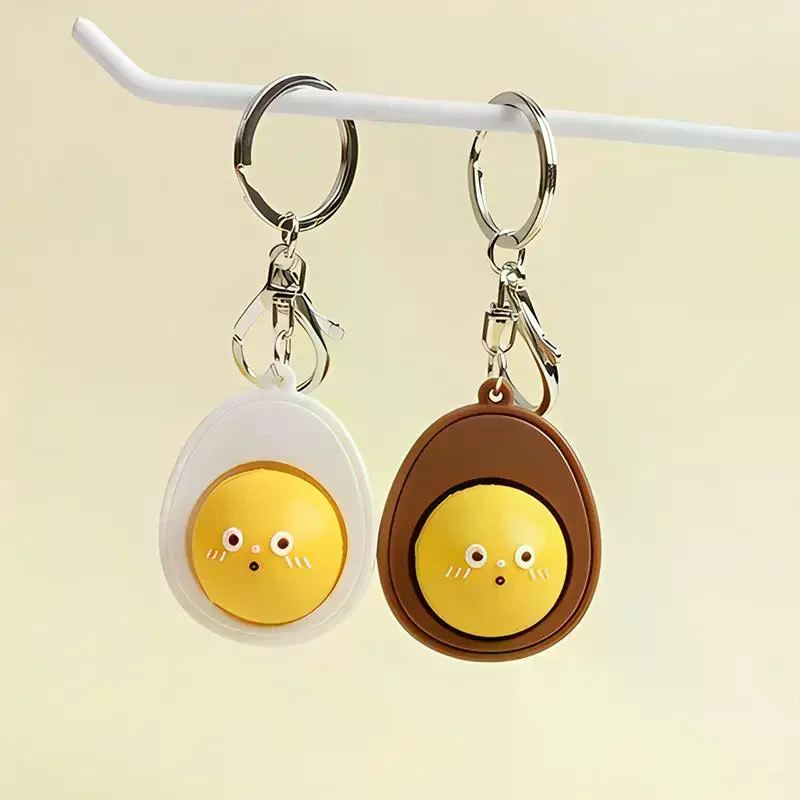 Stress Relief Bread Clicker Mechanical Keyboard Keychain Anxiety Reliever for Students Pocket Size Fidget Toy