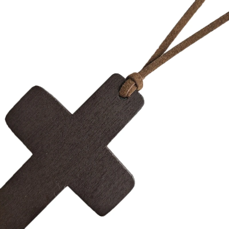 YYSD Jesus for Cross Crucifix Necklace Pendant Plain Wooden for Men Women Children Kids Boy Girl Gift Car Rearview Mirror Pen