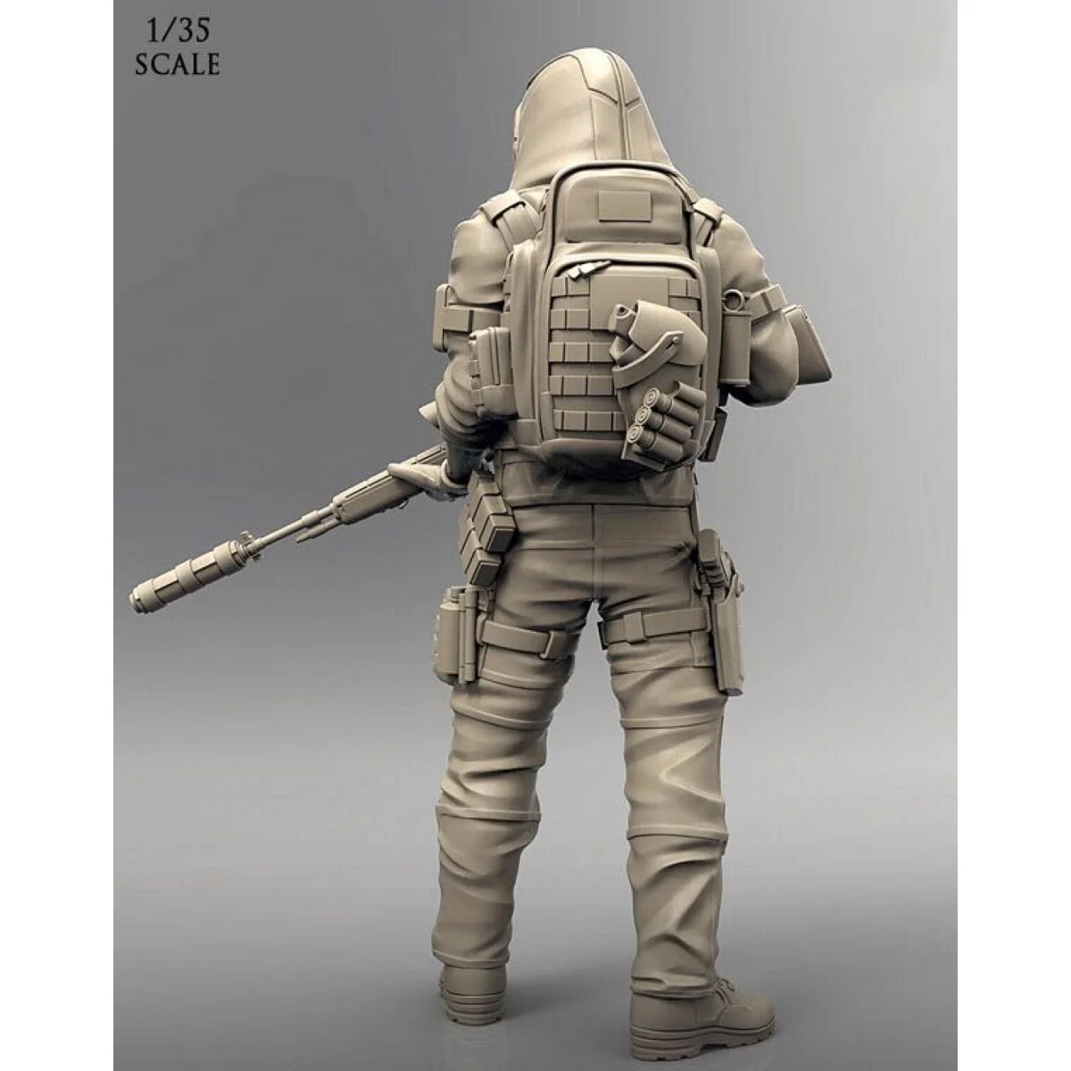 Resina soldado modelo Kit, GK tema militar, desmontado e sem pintura Kit DIY, 1:35