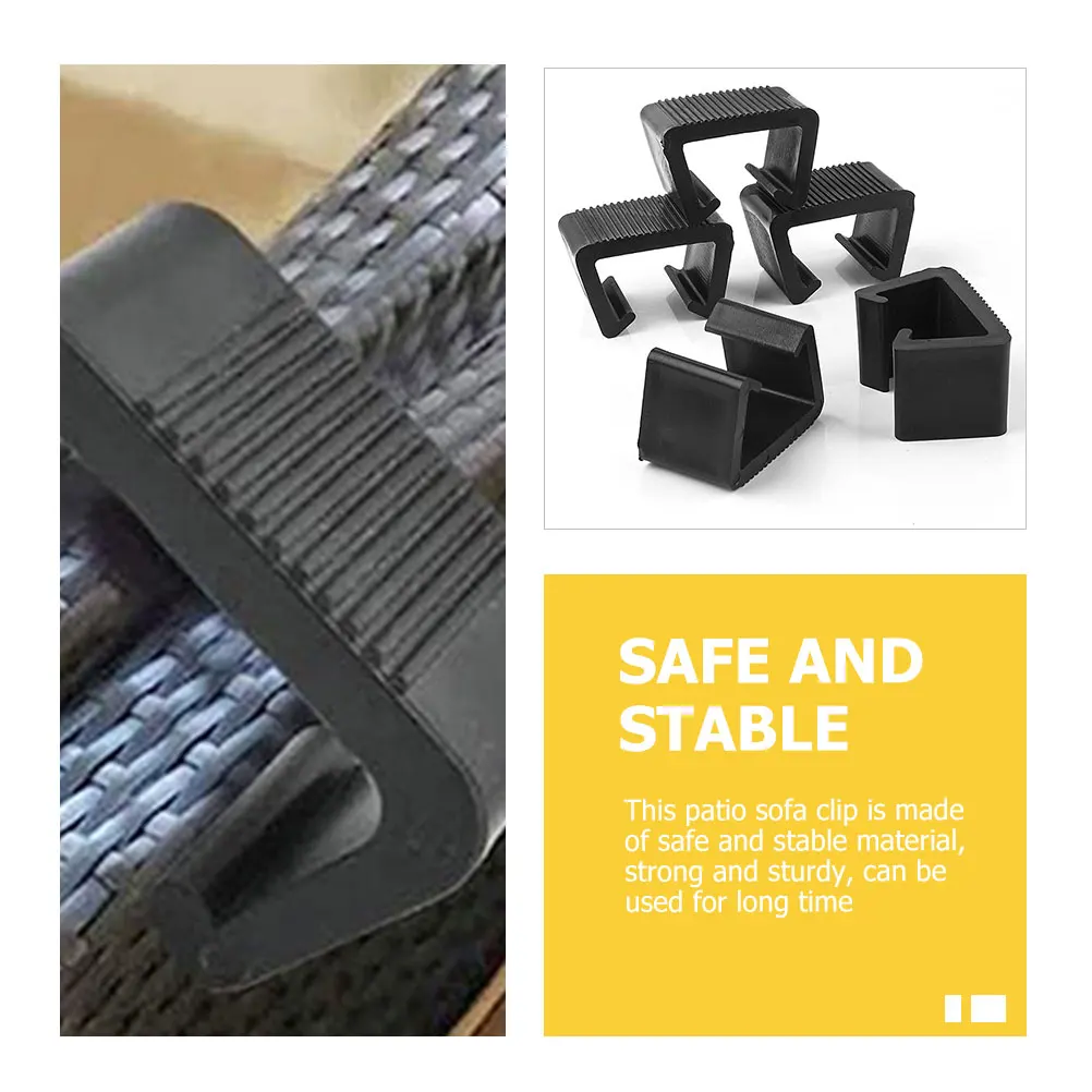 

10 Pcs Rattan Wicker Chair Fasteners Patio Clips Sectional Sofa Connectors Strong Sturdy Long Use Easy Install Modular Furniture