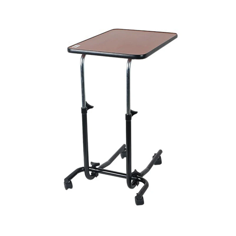 Hospital Furniture Steel Height Adjustable Movable Dining Table Medical Over Bed Table Bedside Table