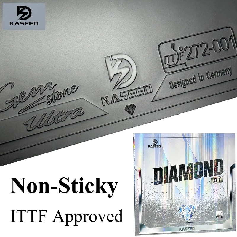 KASEED White Diamond D1 Table Tennis Rubber Sheet Non-Sticky Pips-in Inner Energy Ping Pong Rubber with Sponge ITTF Approved