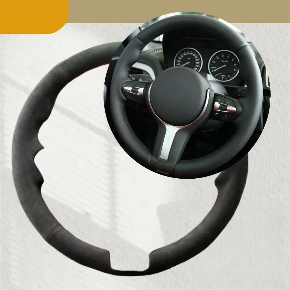 

Custom Suede Leather Car Steering Wheel Cover For BMW M Sport F30 F31 F34 F10 F11 F07 X3 F25 F32 Car Interior Accessories