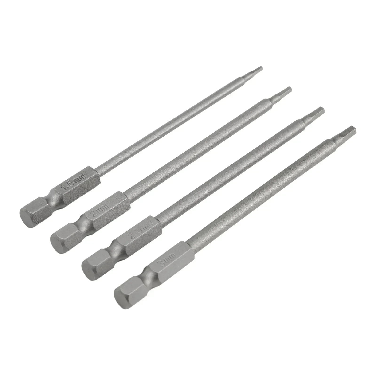 1/4pcs Screwdriver Bit 1/4 Hex Shank Magnetic Head Screw Driver Screwdriver Bit 1.5/2.0/2.5/3.0mm Hex Wrench Drill Bit Hand Tool