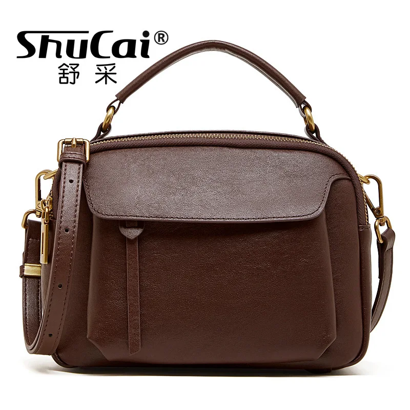 

Женская сумка через плечо из натуральной кожи, маленькая квадратная сумка, роскошная дизайнерская брендовая женская сумка, женская сумка Boston из воловьей кожи