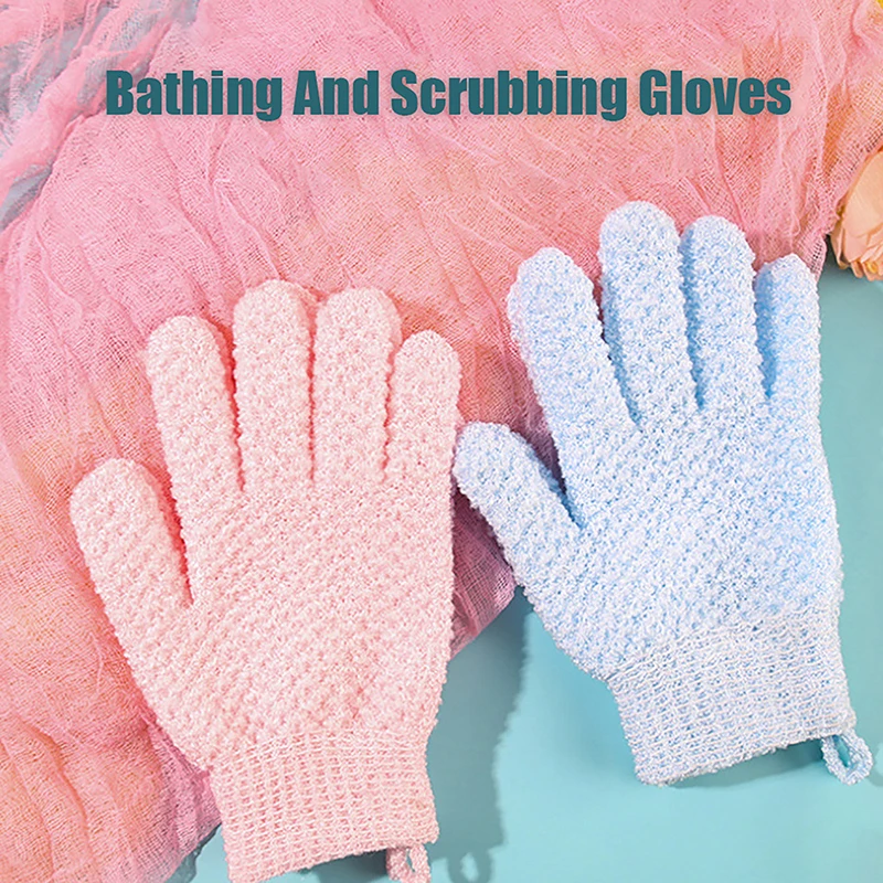 

Five Fingers Bath Gloves Household Shower Towel Scrub Body Wash Children Home Supply Elastic Wipe Back Bathing Cleaning Gloves