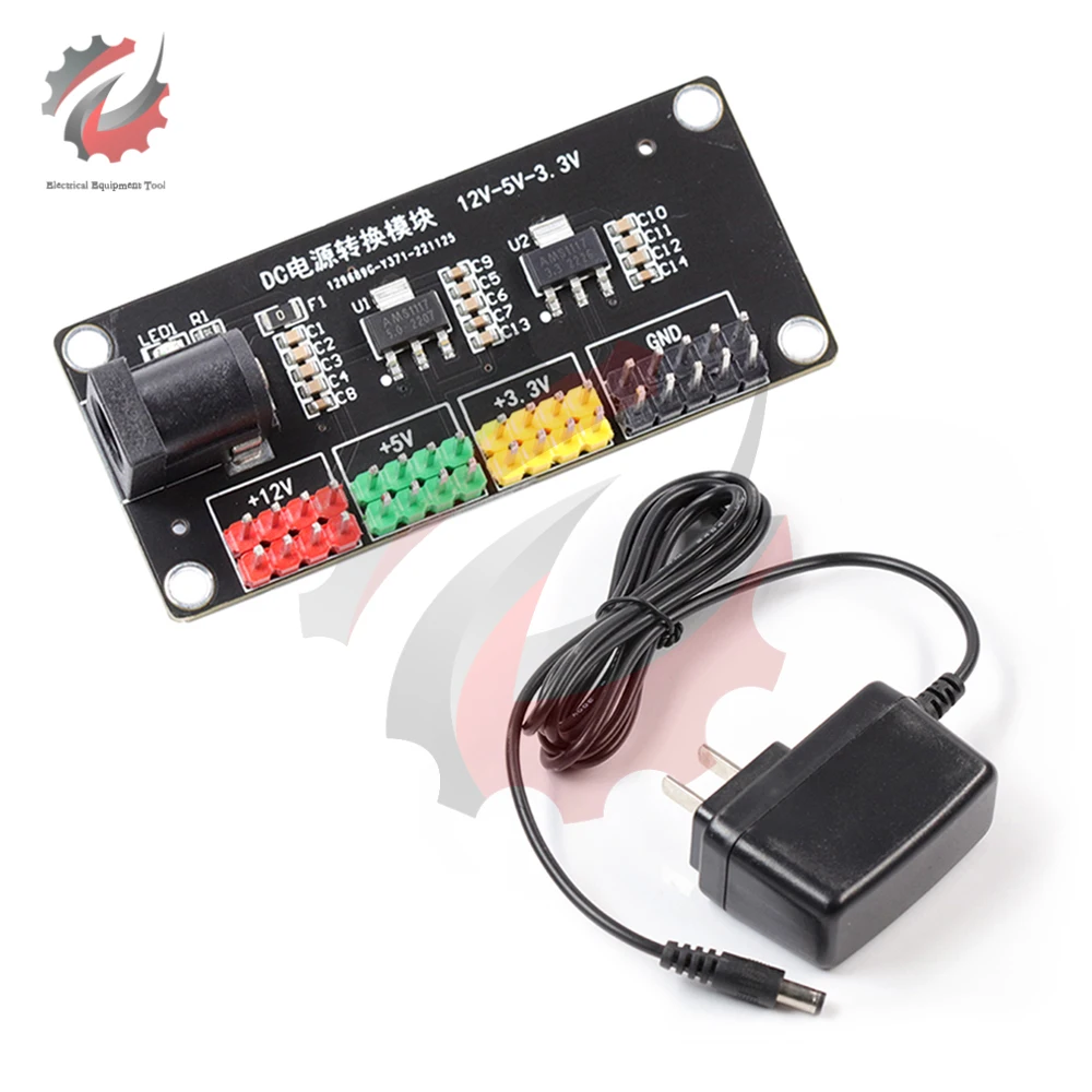 12 V to 3.3 V / 5 V / 12 V DC-DC Voltage Converter Multi-Output Step-Down Power Supply Module