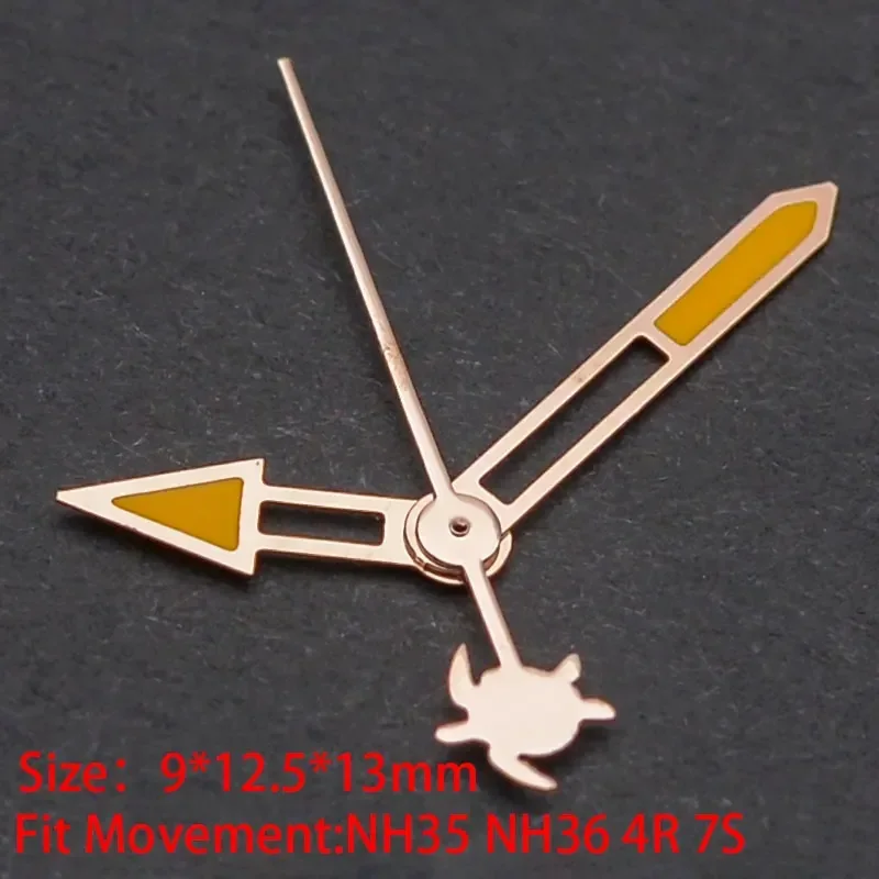 Rose Gold Watch Hands Needles Fits for NH35A NH36A 7S 6R 4R 6309 7002 Movemen Watch Repair Parts Adaptation Aftermarket Replacem