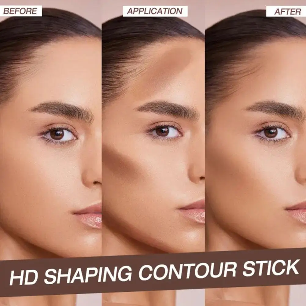 Bronzer Contour Stick Cream Long-Wear Lichtgewicht Brighten Stick Gemakkelijk Te Beeldhouwen Gezicht Concealer Bronzer Contouren Make-Up Pen