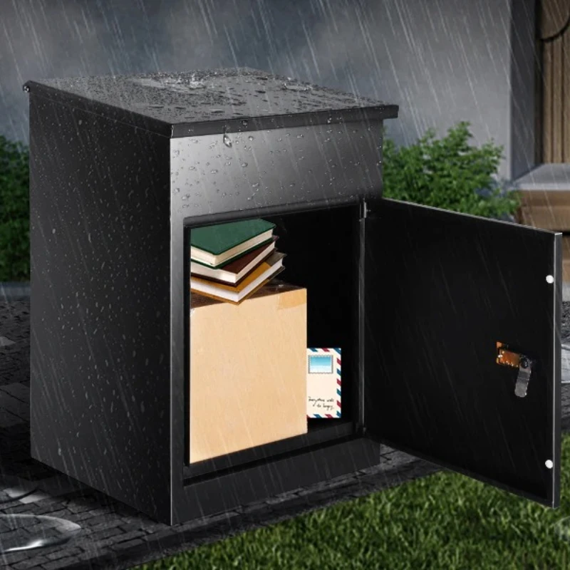 Wall Mounted Anti-theft Mailbox IPX3 Waterproof Package Delivery Box for Outside Large Storage locking Mailbox for Home