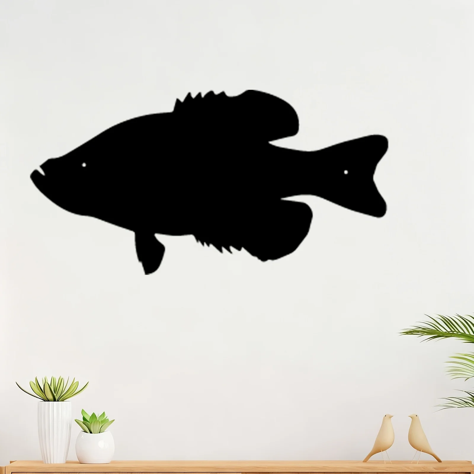 CIFbuy Metal Wall Art Modern Leaping Fish Iron Decor Waterproof Rustproof Sign for Indoor Outdoor Living Room Patio Garden Wall