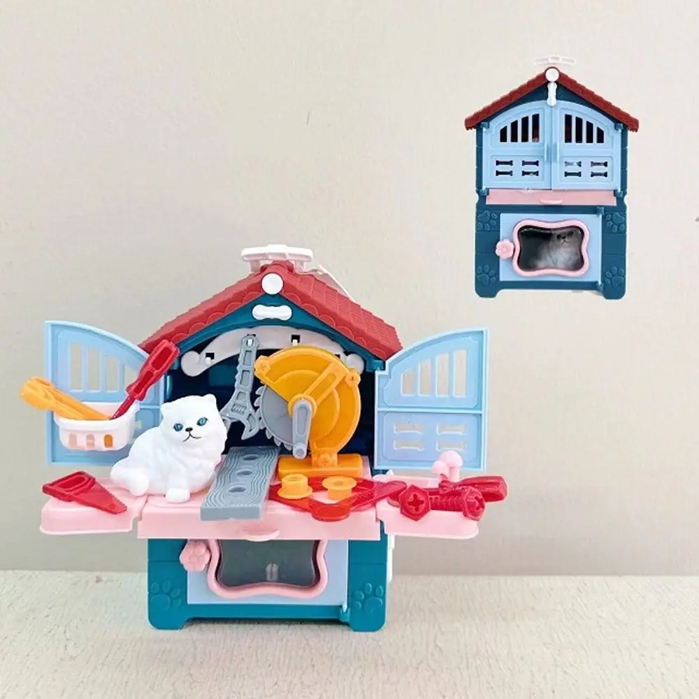 

Children's Puppy Cat Scene Playing Merchant Supermarket Play House Interactive Mini Pretend Easter Day Gift