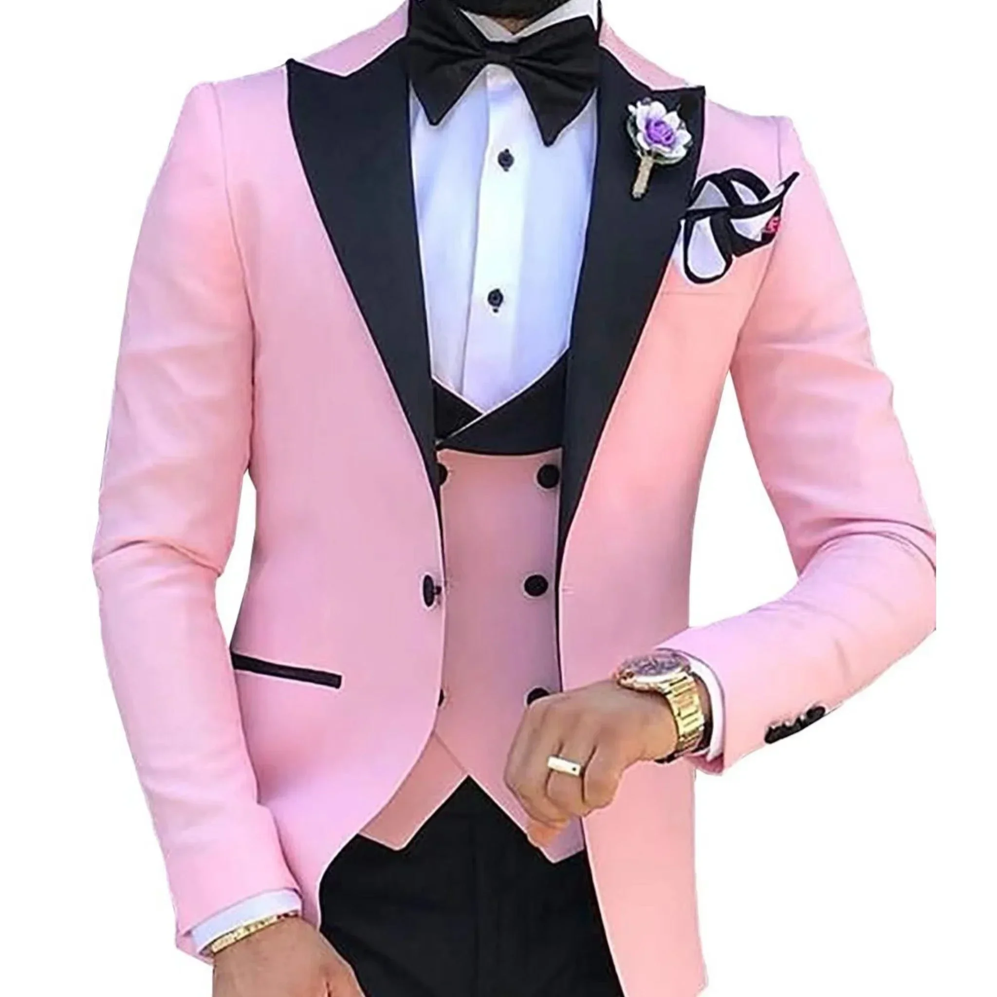 Men Suits High Quality 2024 Peak Lapel One Button Groom\'s Wedding Suit Sets Of Clothes For Men Evening Dress Performance