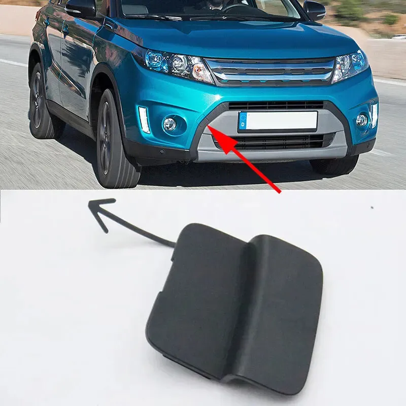 For 2015-2018 Suzuki Vitara Front Bumper Tow Hook Cover Trailer Towing Eye Cap Lid Unpainted