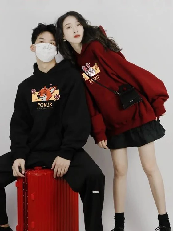 Grande taille 300 Pou nouveau Judy Nik spécial Couple à capuche automne hiver haut de gamme à la mode femmes Sweat coréen Sle Long Sl...