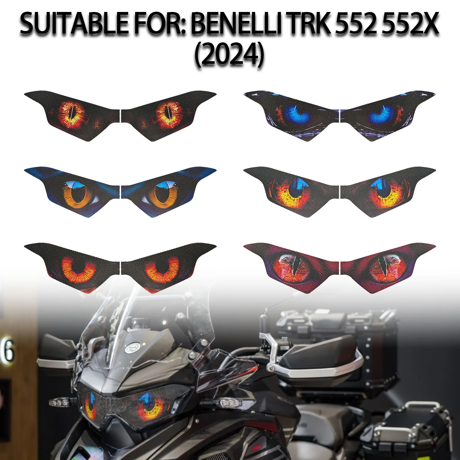 

Headlight protective stickers and decorative films suitable for Benelli TRK 552 552X 2024
