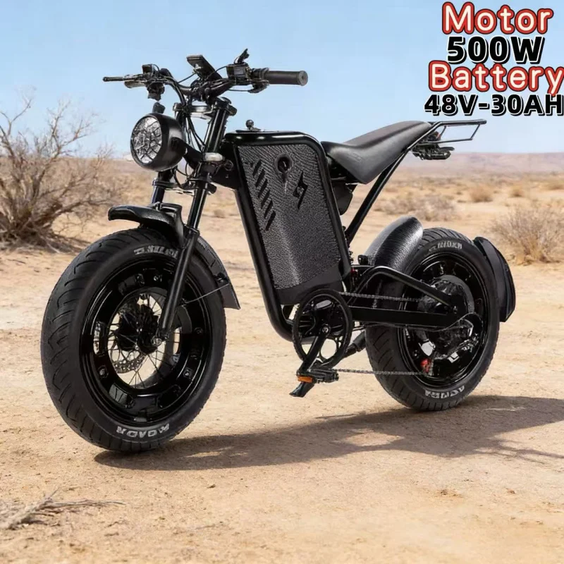 

20-inch 4.0 sand fat tire E-Bike, 500W motor 48V30AH large capacity battery electric bicycle, snow off-road scooter