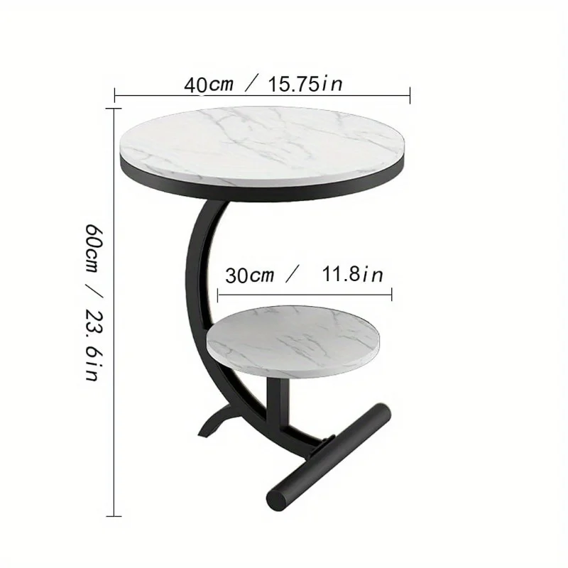 Mesa de centro multifuncional com mármore, mesa dupla face, porta-revistas, minimalista moderno, sala de estar e quarto