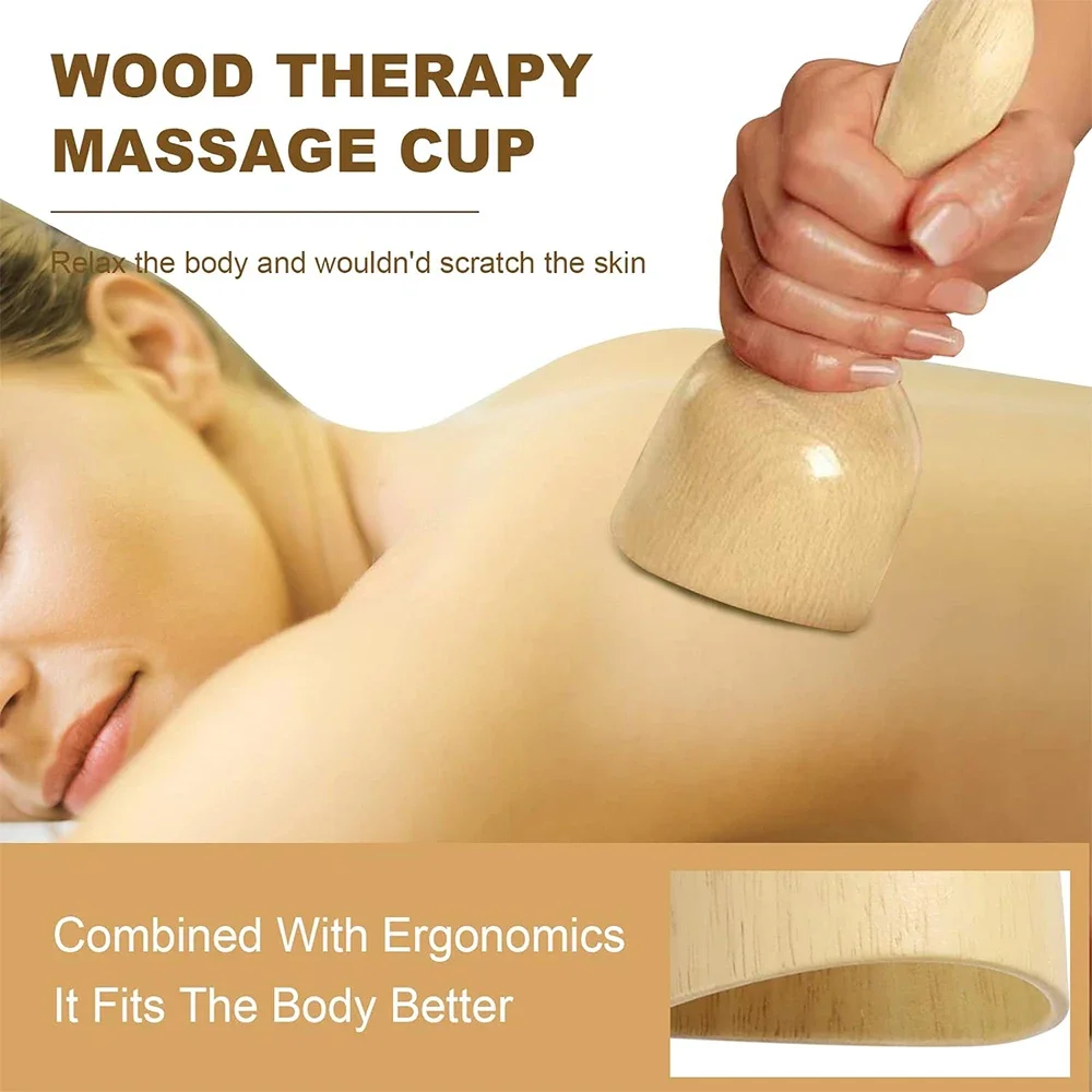 Professional Maderoterapia Wood Therapy Massagem Ferramentas, Back Roller Rope para Drenagem Linfática, Anti-Celulite, Body Contouring Kit