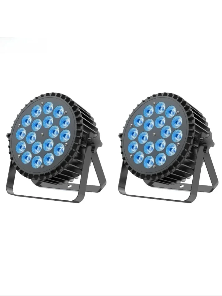 2 Stück 180W 18 LED Par Bühnenbeleuchtung RGBW Disco-Licht Party-Licht mit DMX512-Steuerung LED-Scheinwerfer für Party Club Bar Hochzeit