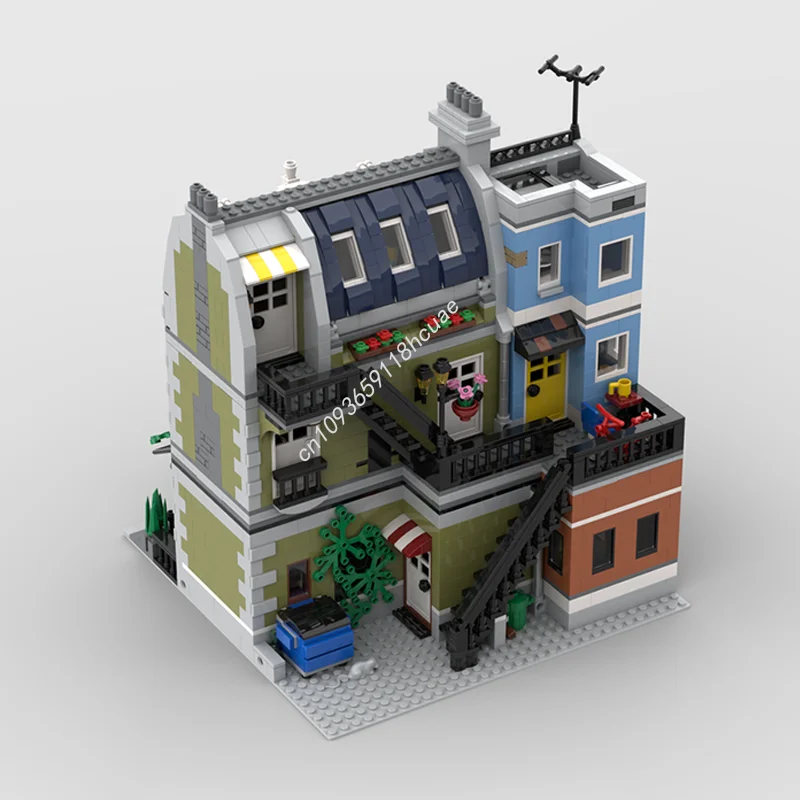 3226 elementów MOC Paryski Delikates i Restauracja Modułowy Model Budynku Klocki Zabawki Kreatywne dla Dzieci Pomysły na Prezenty Świąteczne