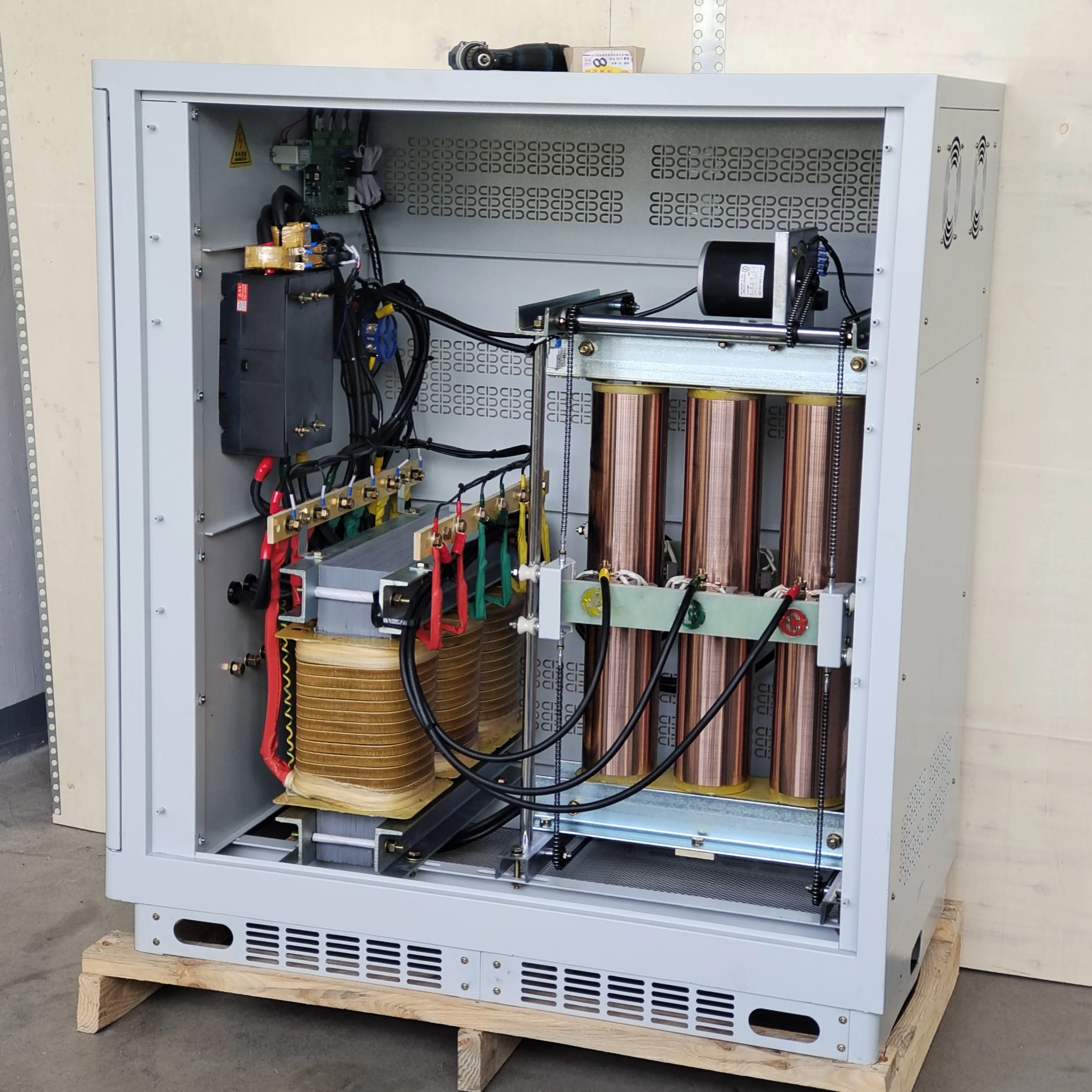 3 Phase SBW 80 KVA 80 KW AC 380V Automatic Servo Motor Copper Voltage Stabilizer Price