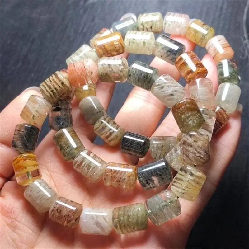 Natural 1000-layer Quartz Bracelet Crystal Bracelets Round Bead Stretch Healing Women Gemstone Jewelry Gift 1PCS 10mm