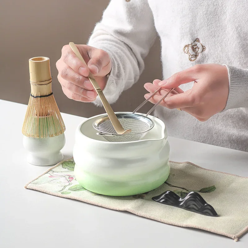 4-5-7pcs/set Japanese Ceramic Matcha Gift Box Matcha Tea Set with Whisk and Bowl Sumptuous Grinder Brush Tea Tools Ceremony