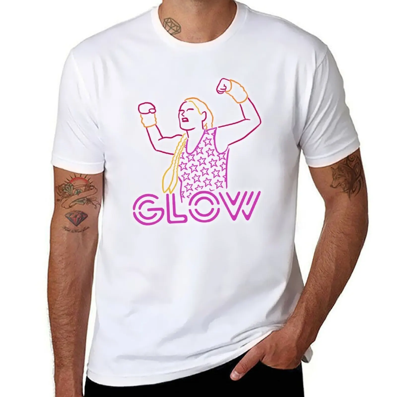 

Glow Wrestling T-Shirt t shirt for man 100 percent cotton t shirts for man graphic funny T-Shirt