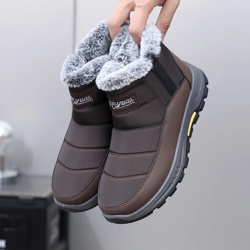 2025 Winter New Men's Cotton Shoes Outdoor Casual Anti-skid Durable Sole Cold-proof Warmth Free Shipping Men's Shoes