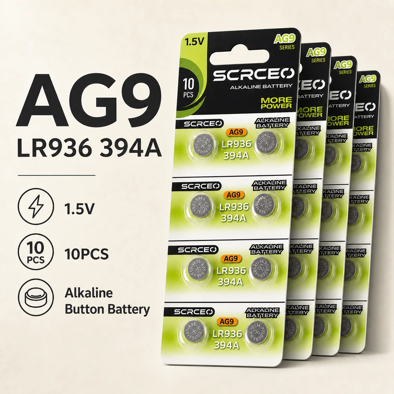 Button Cell Battery LR936 AG9 LR45 LR930 LR932 1.5V, 2-10PCS Lithium Manganese Dioxide for Watches Calculators