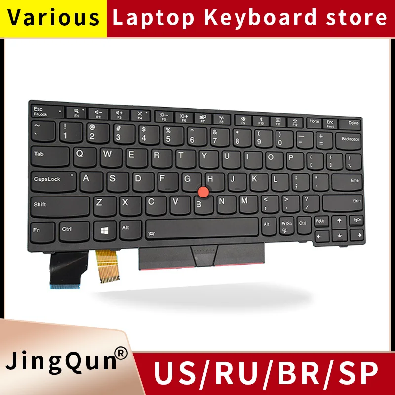 

US/RU Russian Backlit Keyboard Notebook keyboard for Lenovo ThinkPad X280/A285/X390/X395/L13 Gen1 01YP029 01YP040 01YP022 01YP06