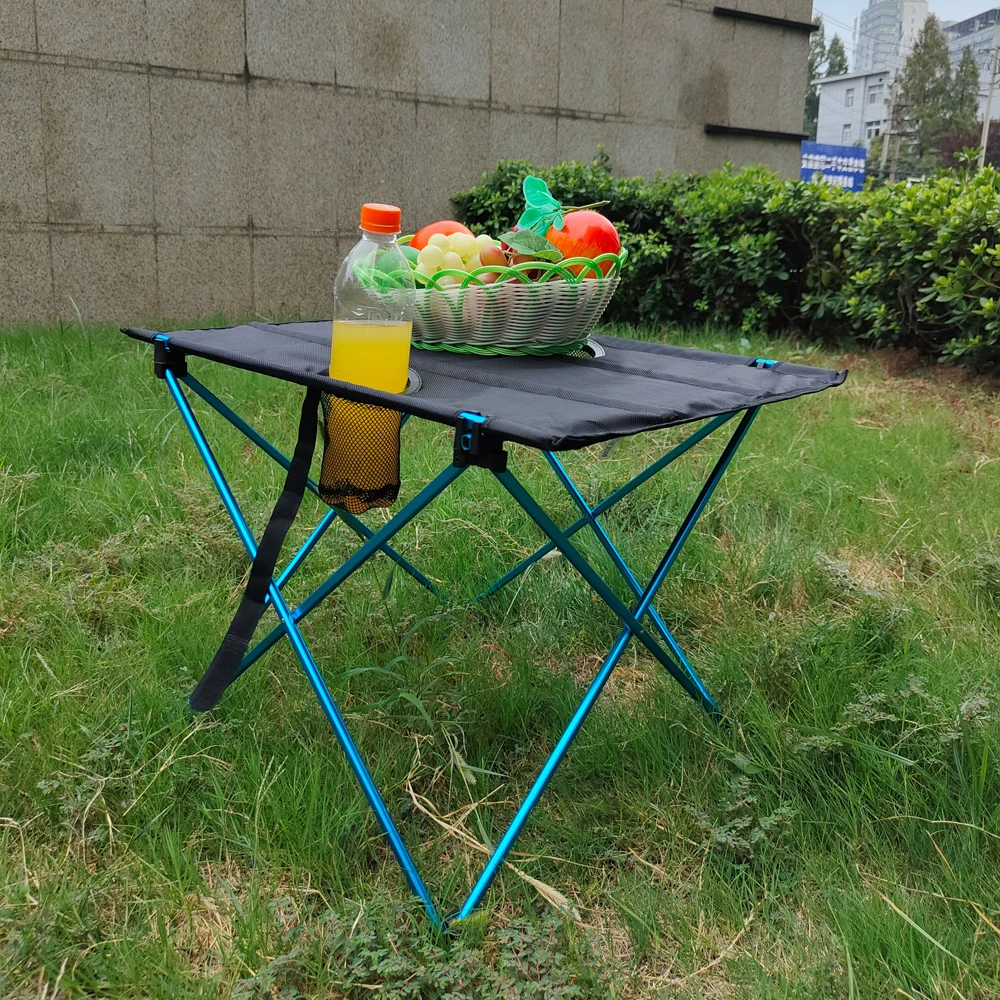 56x41x40CM Outdoor Aluminum Alloy Folding Table Casual Mesh Beach Table Portable Barbecue Picnic Table