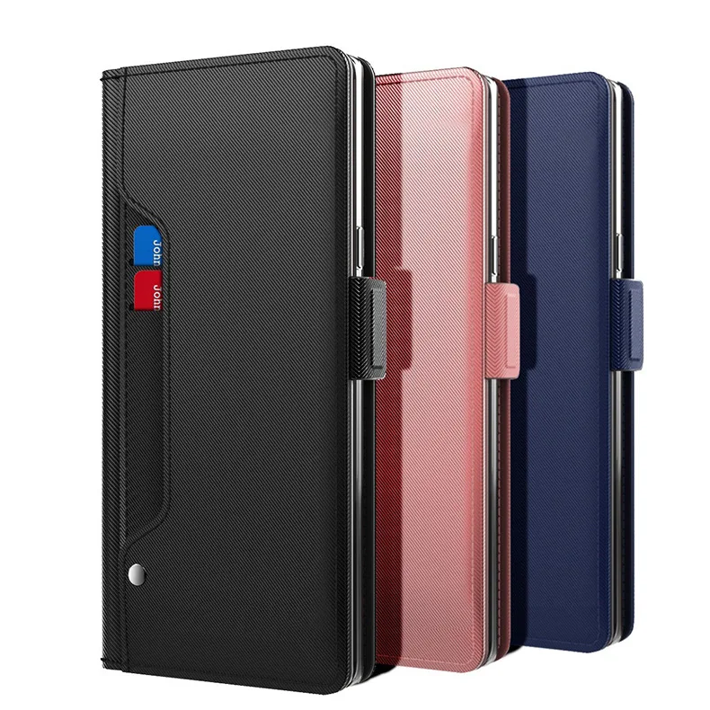 For VIVO Y27 Y36 Y35 Plus Phone Case Cover Fashion Leather Mirror Multi Card Slot Magnetic Button Soft TPU Holder