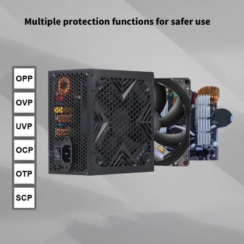 高効率ゲームPC電源小サイズ550W/650W/750Wインテリジェント冷却と完全な保護機能