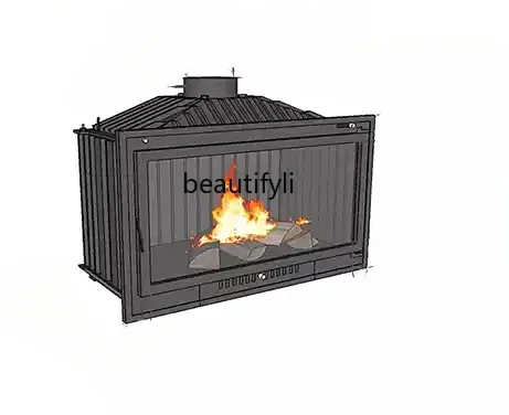 

Real Fire Home Heating Modern European Cast Iron Embedded Self-built Homestay Wood-burning Wood-burning Furnace Core