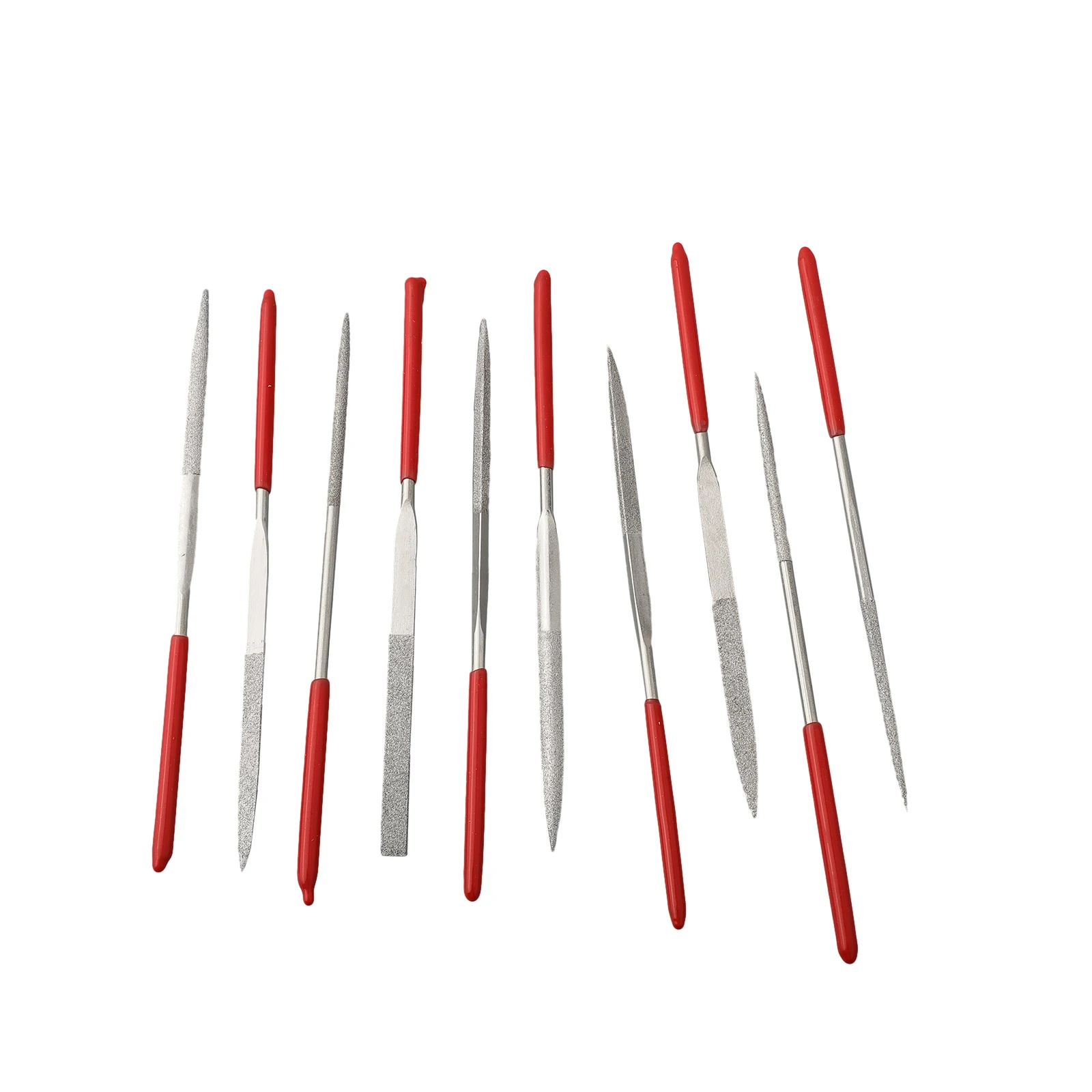 High Quality Needle Files Needle File Set With Non-slip Grips 3*140mm For Grinding For Metal/deburring Red+Silver